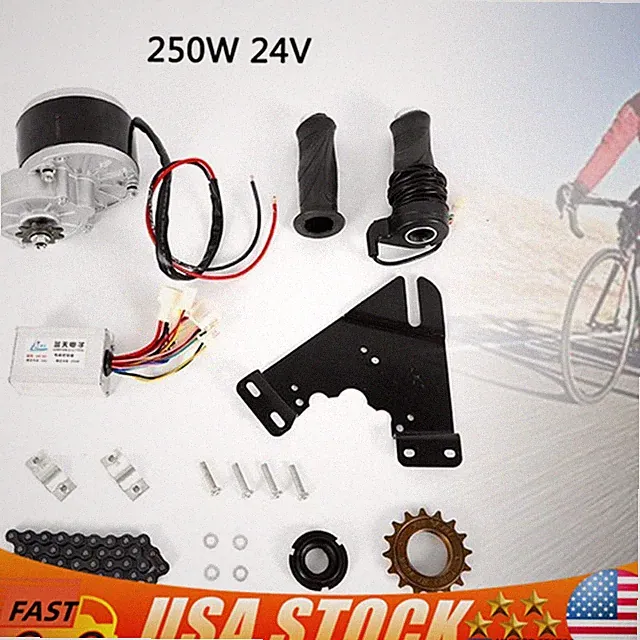 24V 250W Electric Bicycle Motor Kit 16-28" DIY E-Bike Conversion Set&Freewheel