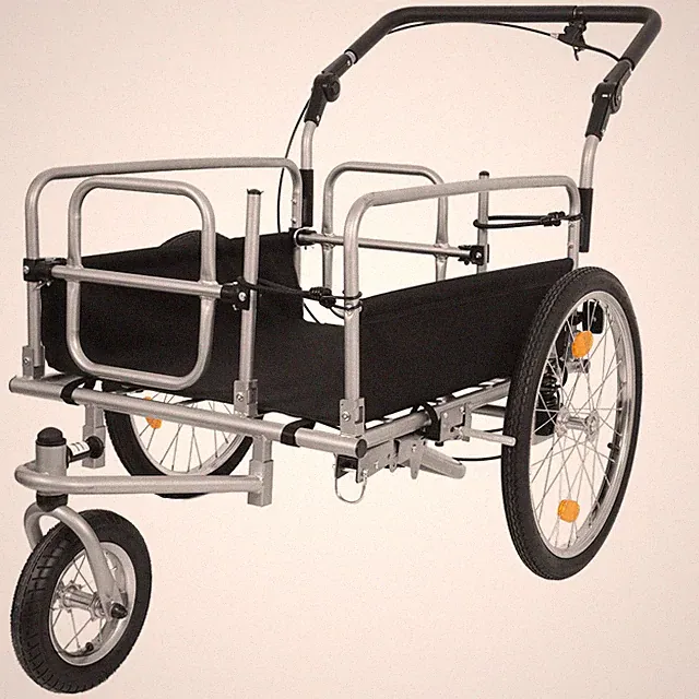 3-in-1 Heavy-Duty Bike Cargo Trailer – E-Bike Compatible Steel Frame, 110lb