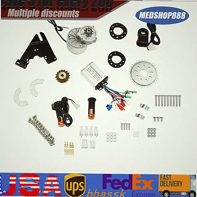 36V DC 350W Digital Electric Bicycle Motor Kit Brushless E-Bike Conversion Set