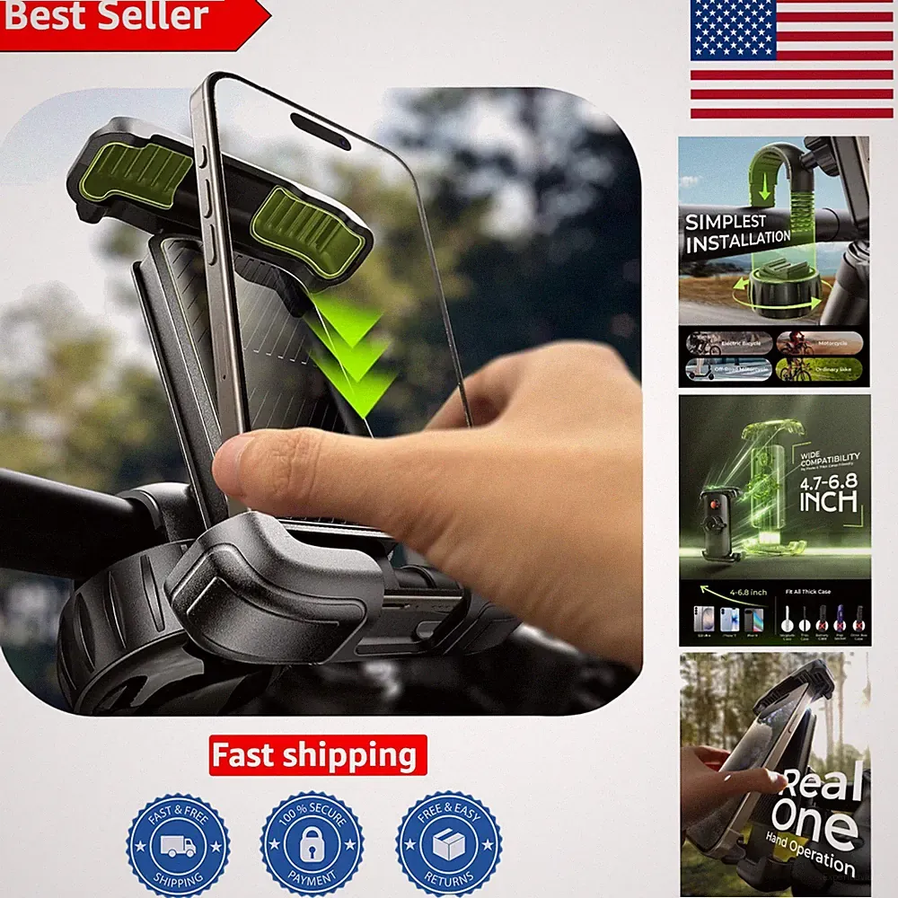 Adjustable Bicycle Phone Mount - Easy Install, Secure Fit for Every Adventure