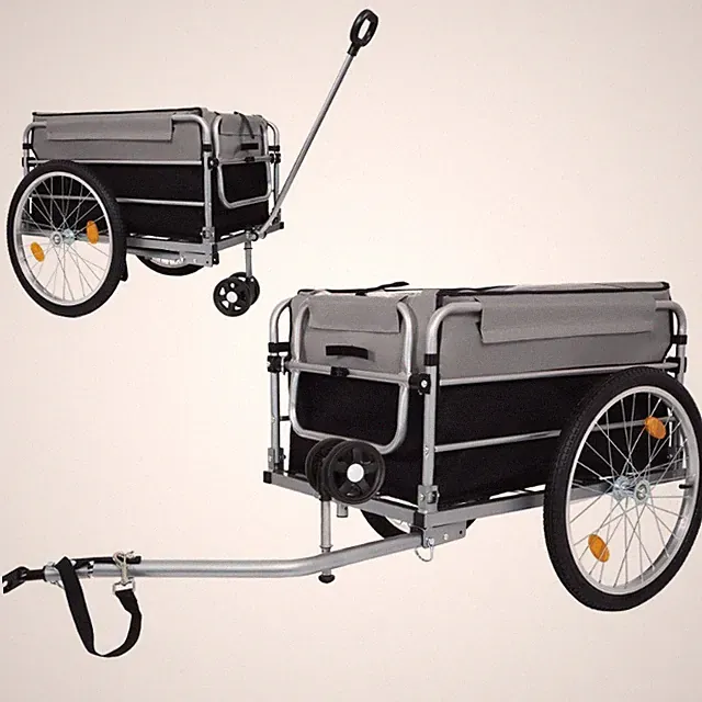 Bike Cargo Trailer, Heavy Duty 220 lbs Bicycle Wagon, 20" Wheel Folding Hauler
