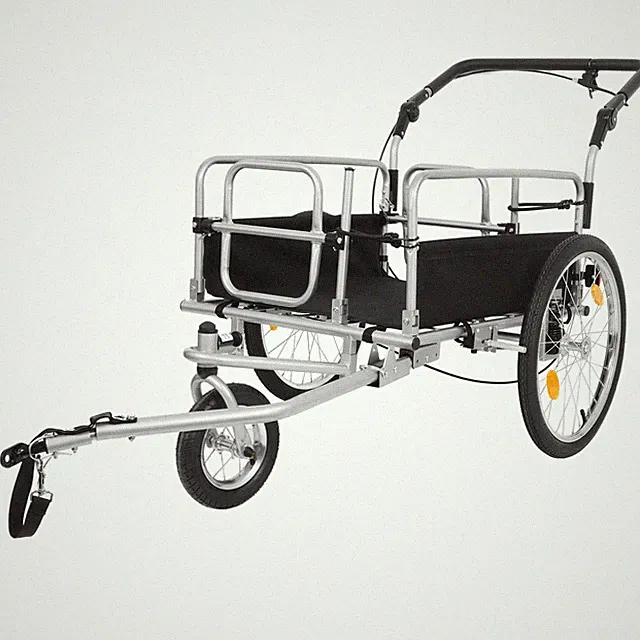 Bike Cargo Trailer Heavy Duty Bicycle Wagon Cart W/ Suspension 20" Wheel w/Hitch
