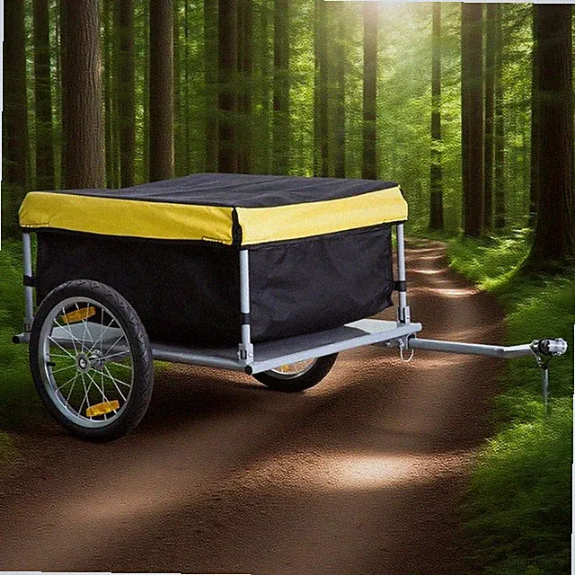 Outdoor Storage Trailer Bicycle Cargo Trailer, Two-Wheel Bike Luggage